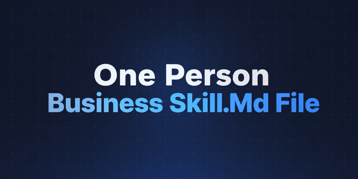 One Person Business Claude Skill 
