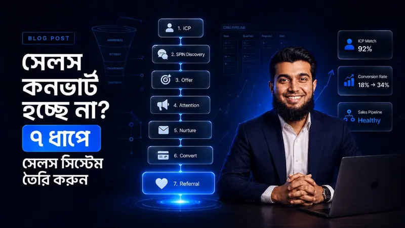 সেলস কনভার্ট হচ্ছে না? এই ৭ ধাপে সেলস সিস্টেম তৈরি করুন