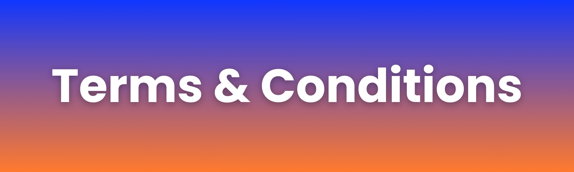 Terms & Conditions